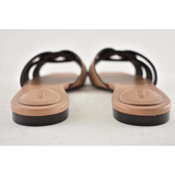 Saint Laurent YSL Tribute Nu Pieds 05 Corda Beige Leather Slide Sandal Flat 39.5 - Picture 14 of 15